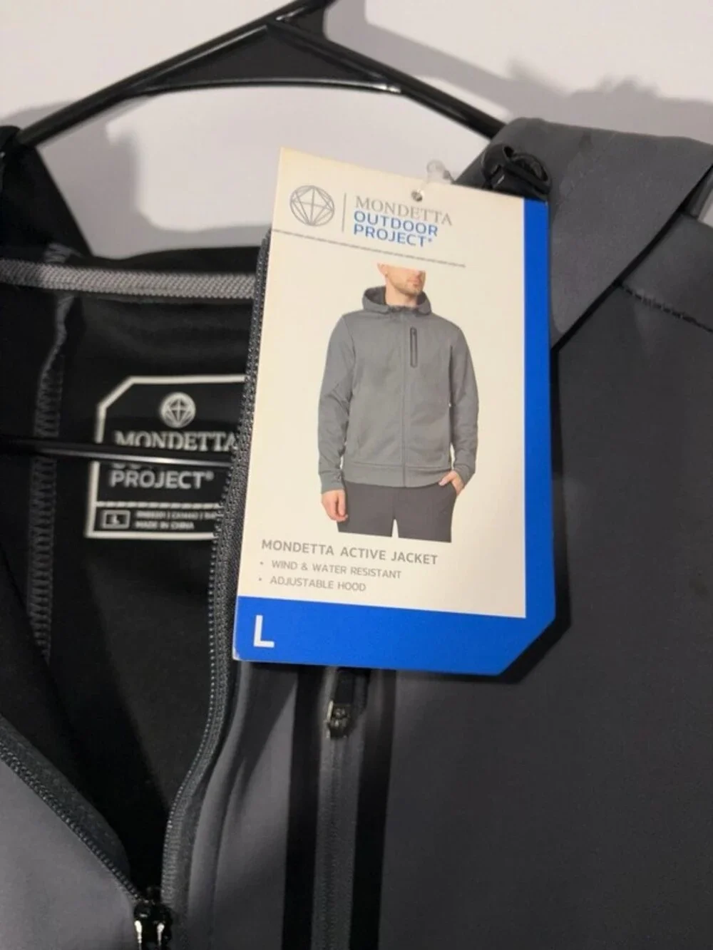 Mondetta Outdoor Project Men's Active Jacket, Grey, Size L